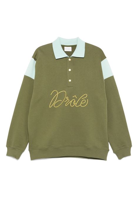 Polo a maniche lunghe in verde Drole de monsieur - uomo DROLE DE MONSIEUR | PL154CO127LKK